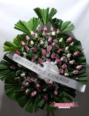 funebre rosas moradas y blancas