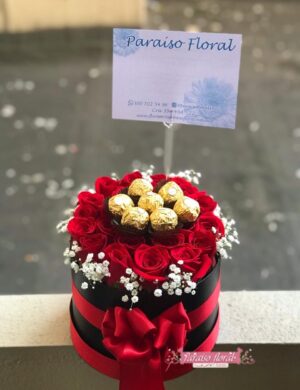 caja redonda con ferreros