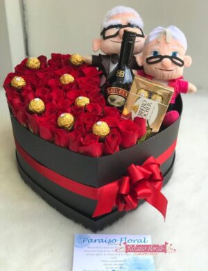 Caja Corazon con viejitos
